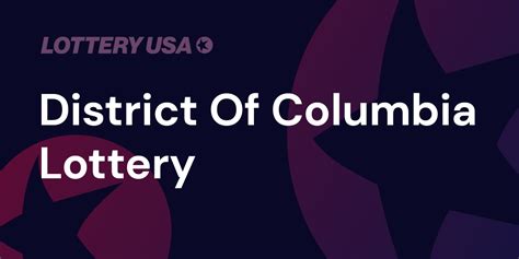 dc lottery 5 digit|District of Columbia DC.